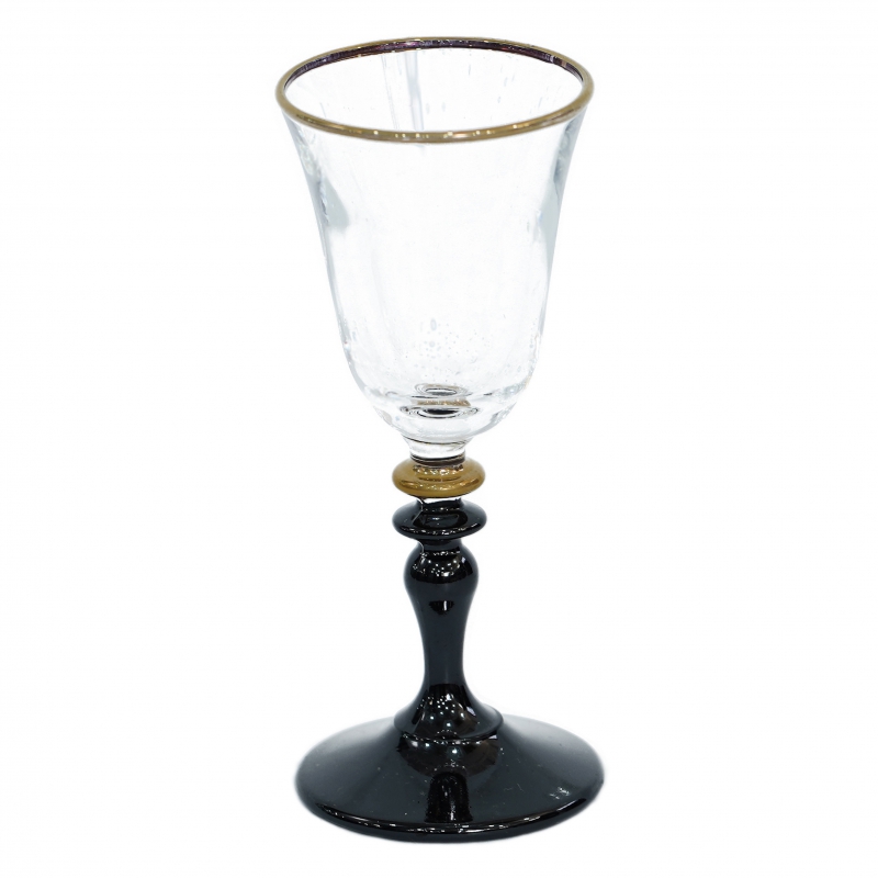 Բաժակ Օղու+հյութ 6+6 Vintage Ոսկ եզր Լայն Բերան Սև Պոչ 2